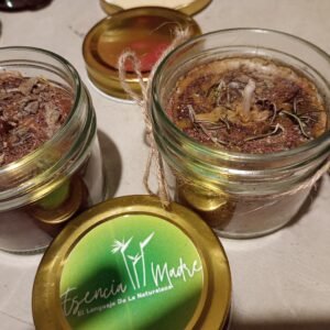 Velas de Cera de Abeja Caja de Cristal