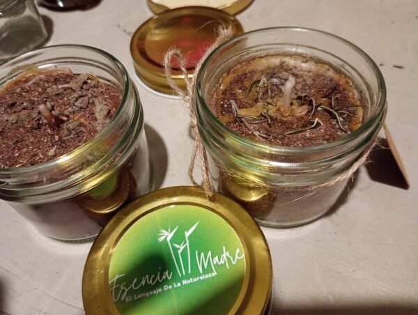 Velas de Cera de Abeja Caja de Cristal