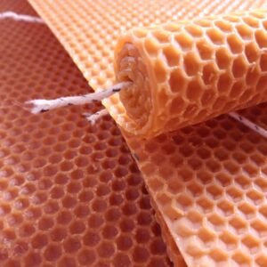 Velas de Cera de Abeja Estampado Hexágonos