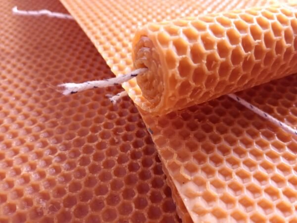Velas de Cera de Abeja Estampado Hexágonos