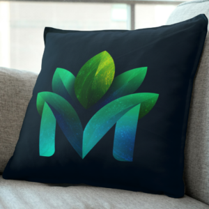 Cojín Esencia Madre 8 Logo Esencia Madre Azul marino